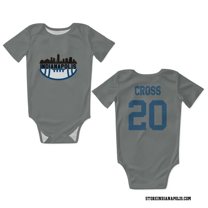 Gray Indianapolis Colts  Nick Cross  Newborn & Infant Bodysuit