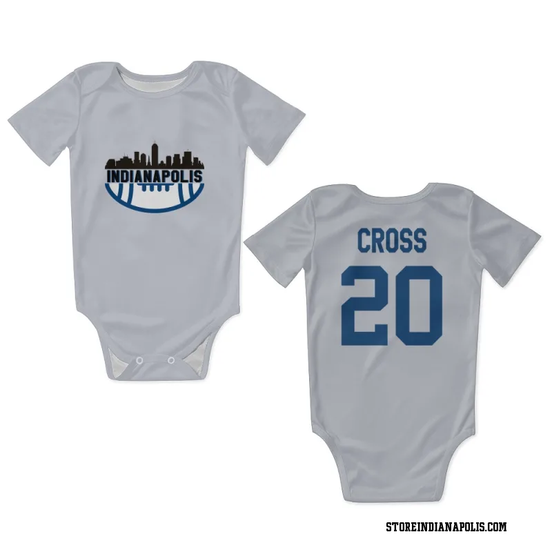 White Indianapolis Colts  Nick Cross  Newborn & Infant Bodysuit